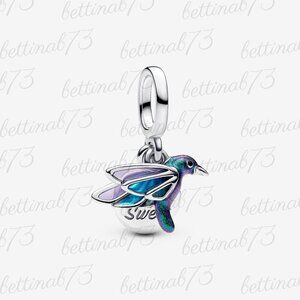 Pandora Hummingbird Double Dangle Charm